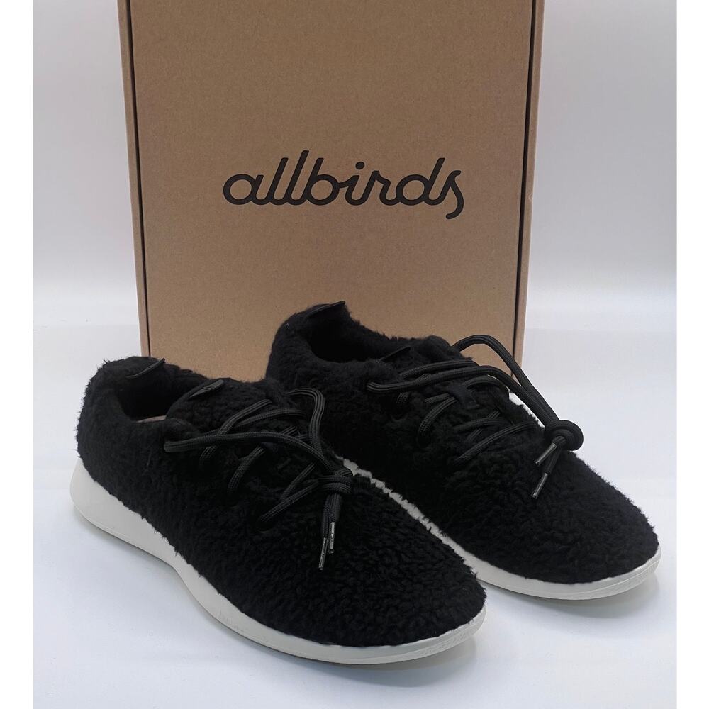 Allbirds Sneakers Mens 10 Wool Runner Fluff Natural Black Casual Shoe NEW